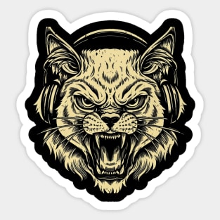 Death Metal Cat Sticker